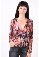 Women Blouse Pieces Pcribco Wrap Multicolour